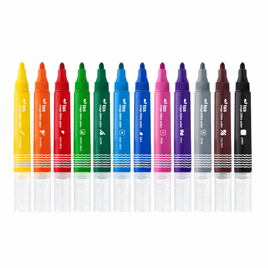 Marcador Punta Gruesa Mega Super Jumbo 12 colores - Tris - Imagen 3